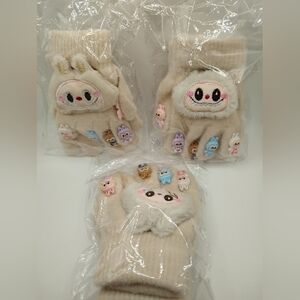 Labubu Cream Gloves Pack Of 3